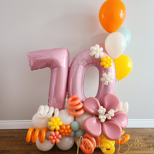 Happy Birthday Number Balloon Bouquet