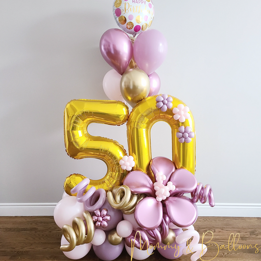 "Happy Birthday" Premium Number Balloon Bouquet
