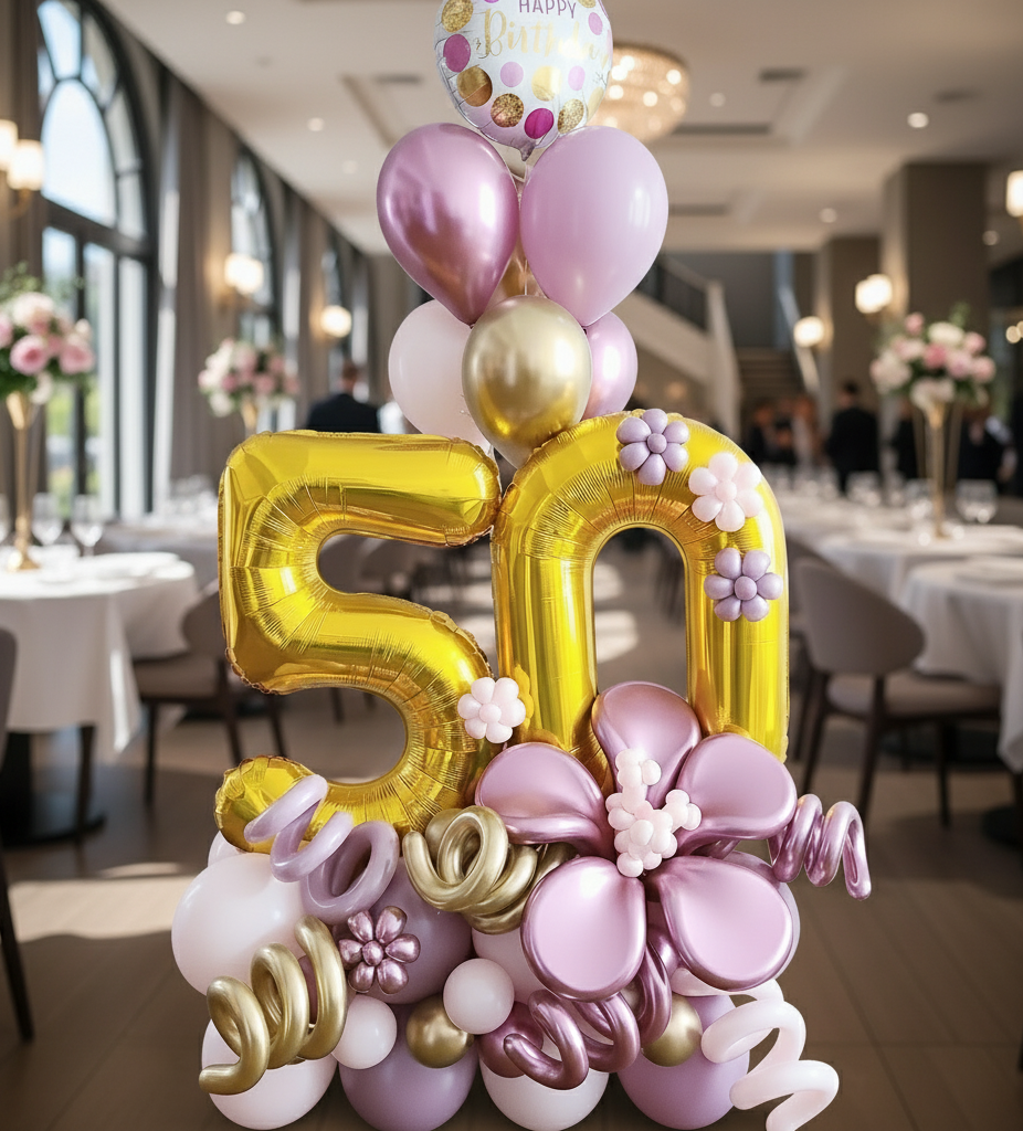 "Happy Birthday" Premium Number Balloon Bouquet