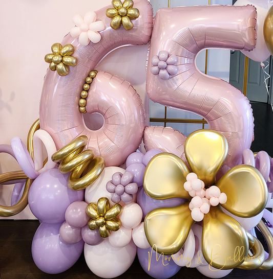 "Happy Birthday" Number Balloon Bouquet