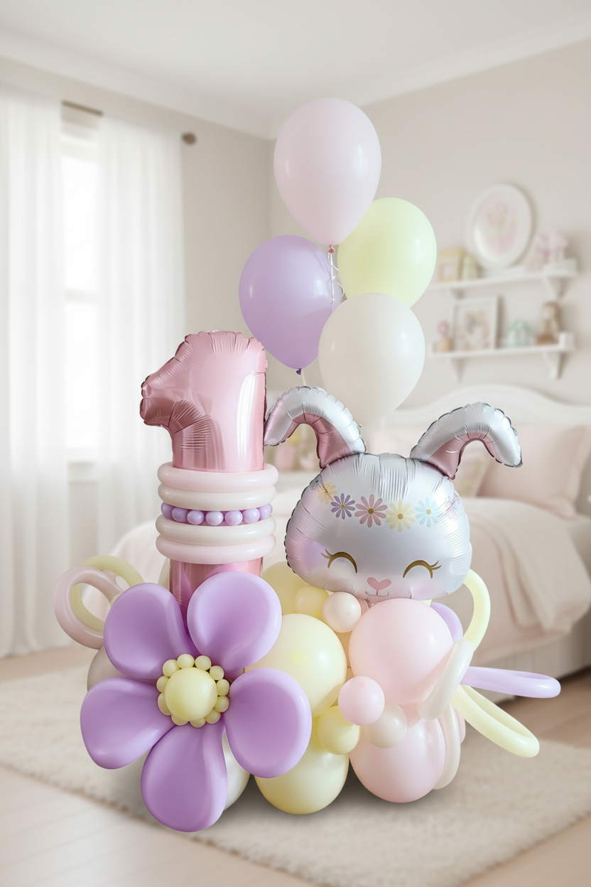 "Bunny" Number Balloon Bouquet