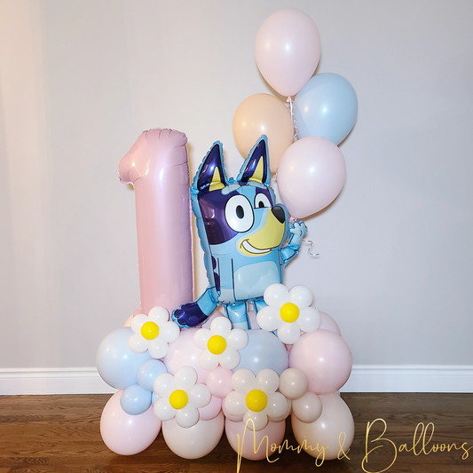 "Bluey" Number Balloon Bouquet