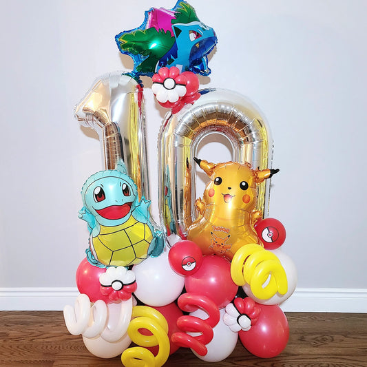 "Pokemon" Number Balloon Bouquet