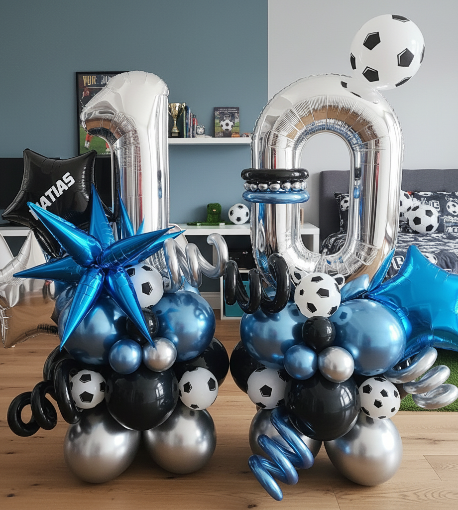 Soccer Balloons Bouquet