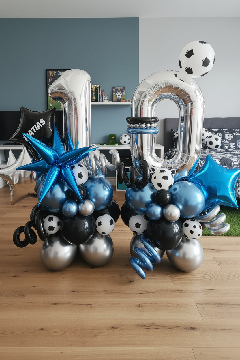 Soccer Balloons Bouquet
