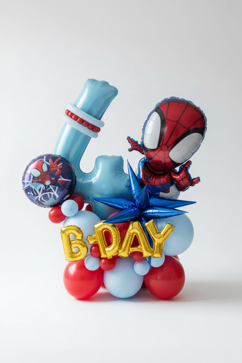 Spidey Birthday Balloon Bouquet