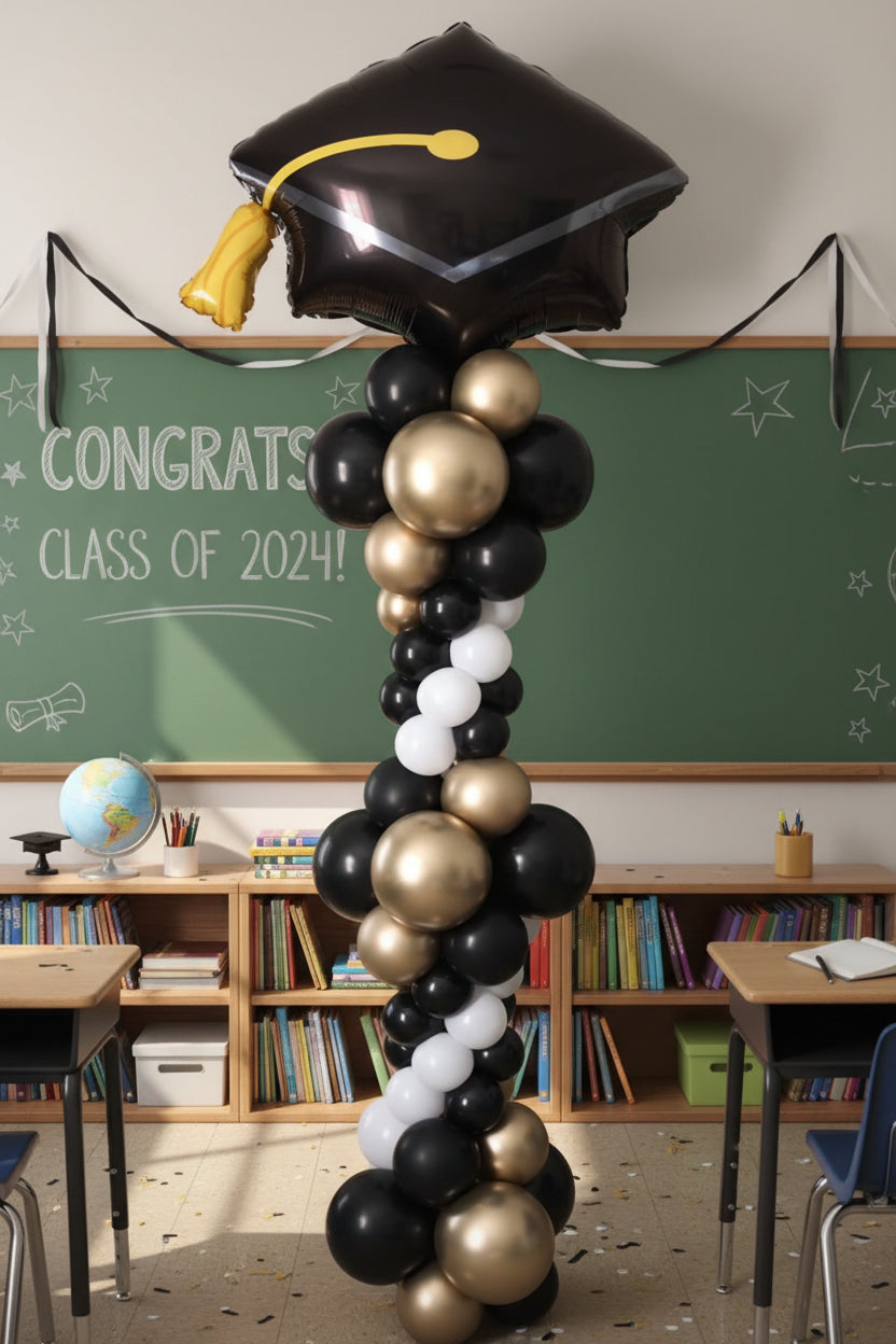 Graduation Balloon Tower