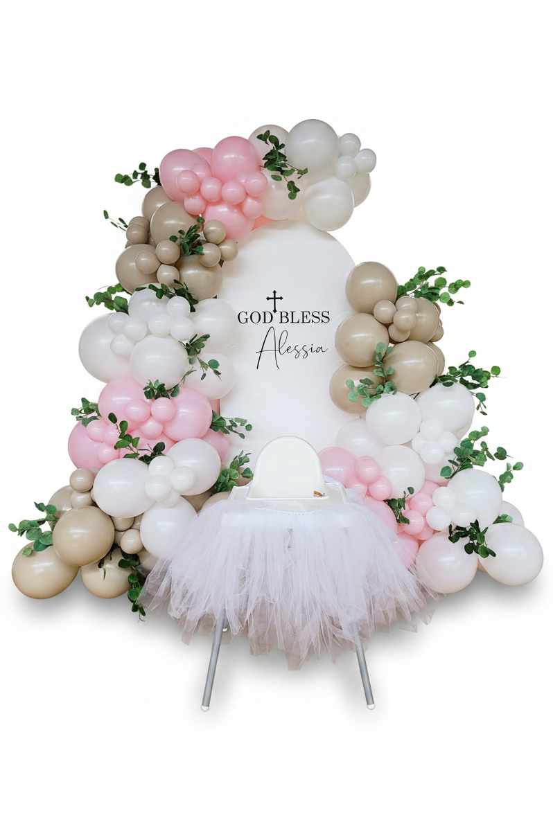 "God Bless Alessia" Balloon Decor Package
