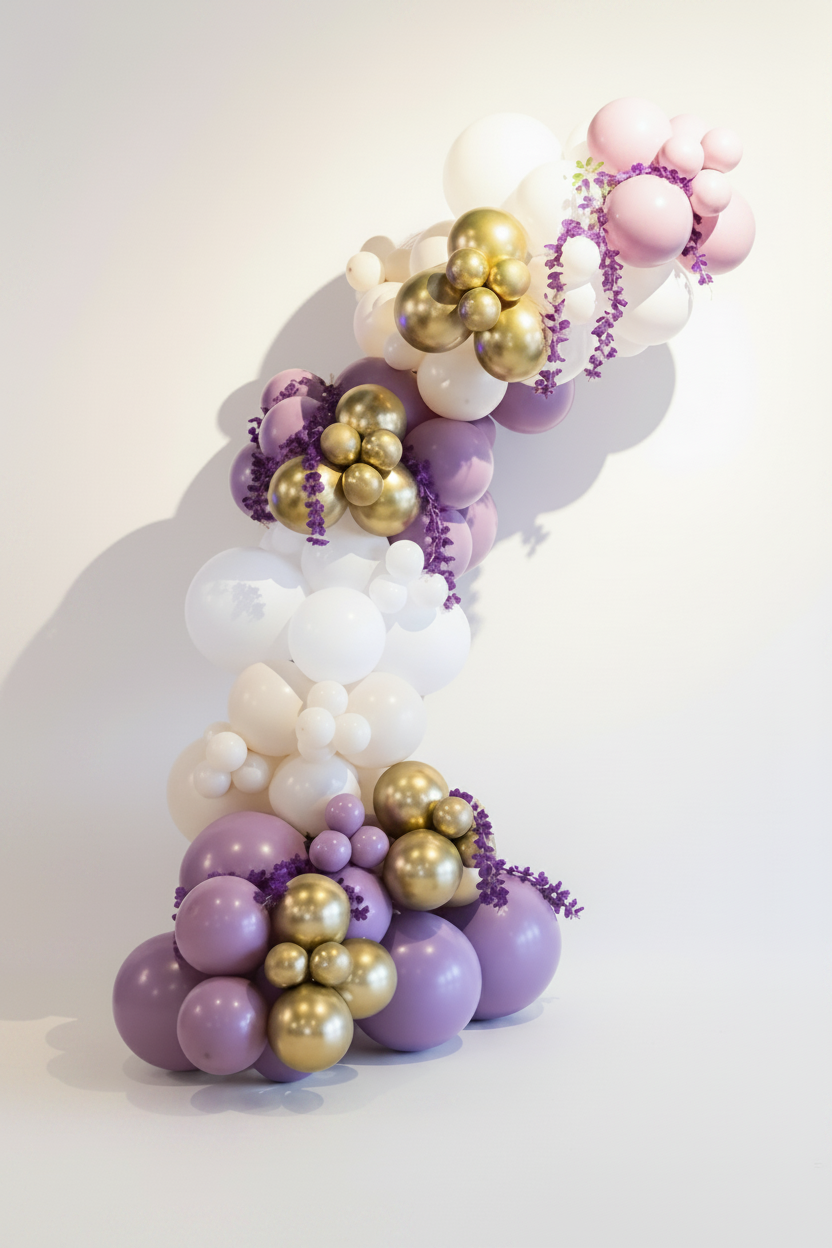 Spring Lilac Balloon Garland To Go