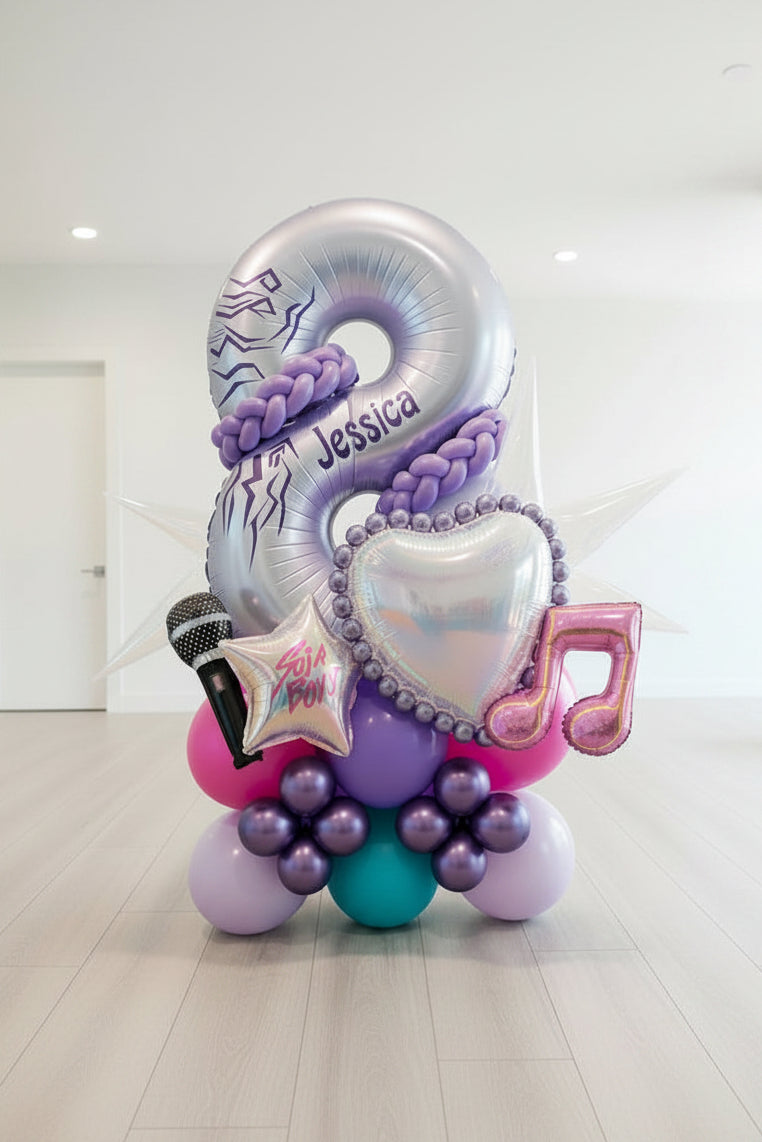 KPop Demon Hunters Birthday Balloon Bouquet