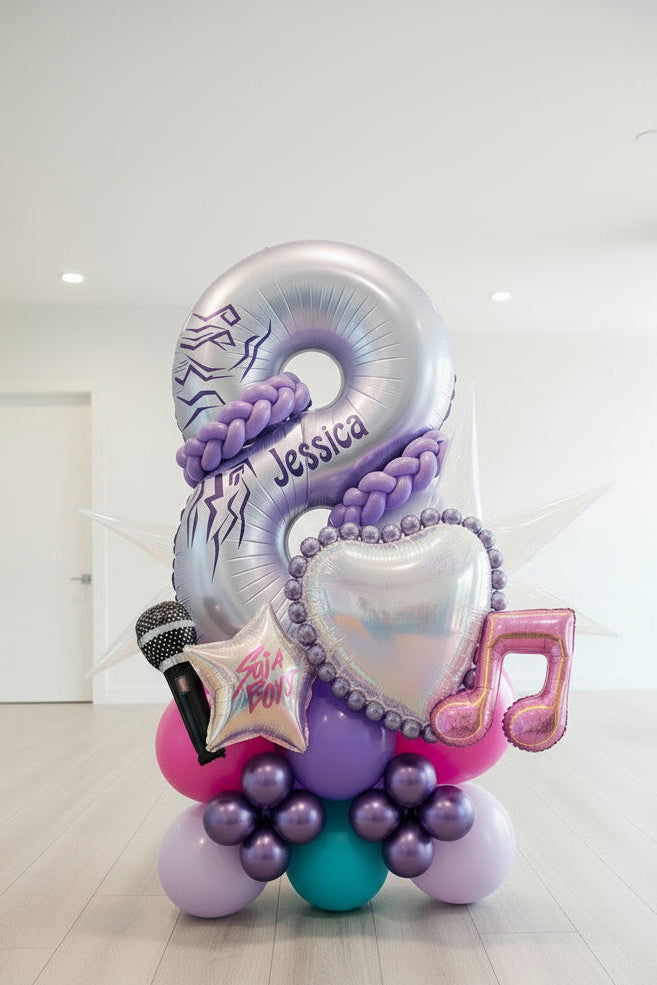 KPop Demon Hunters Birthday Balloon Bouquet