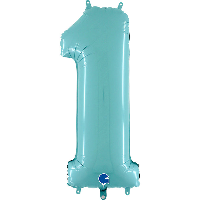 Foil Number Balloon 26" Pastel Blue