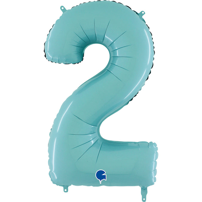 Foil Number Balloon 26" Pastel Blue