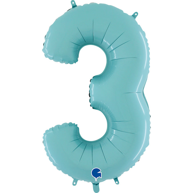 Foil Number Balloon 26" Pastel Blue