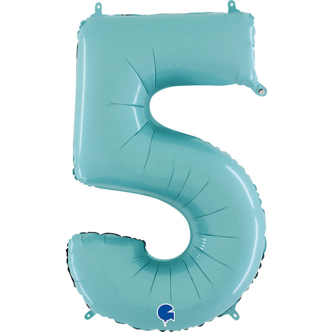 Foil Number Balloon 26" Pastel Blue