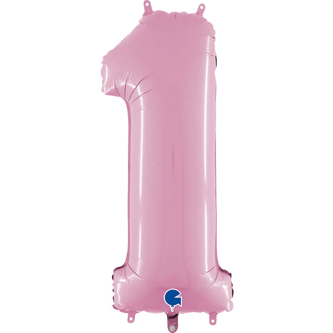 Foil Number Balloon 26" Pastel Pink
