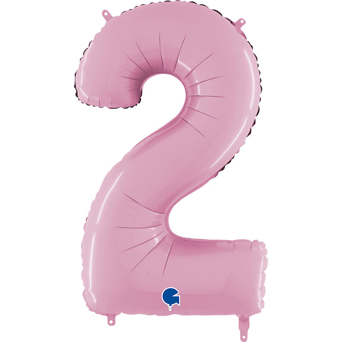 Foil Number Balloon 26" Pastel Pink