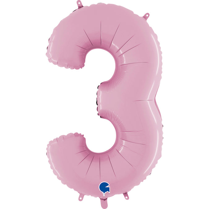 Foil Number Balloon 26" Pastel Pink