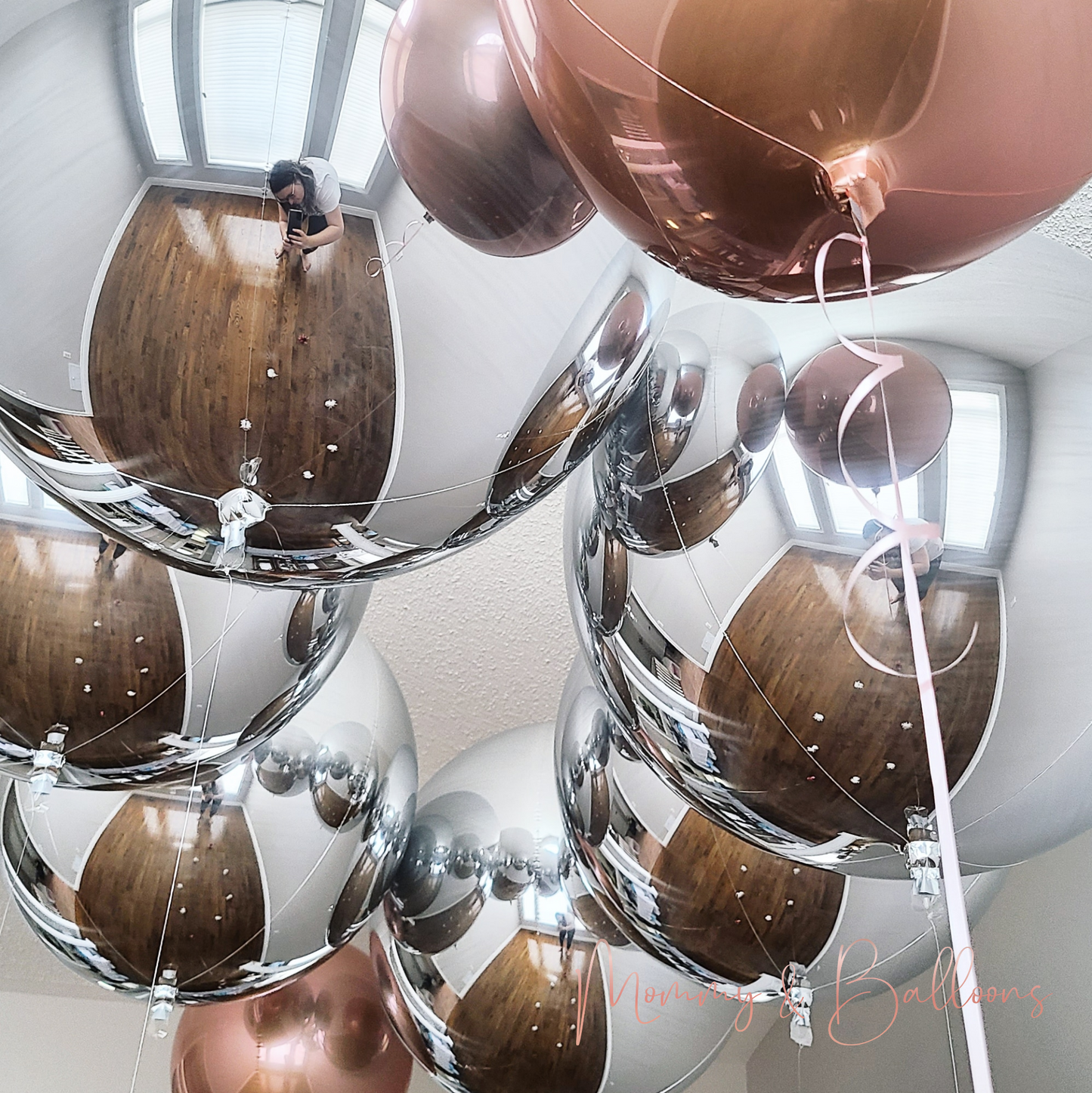 "Silver" Shiny Orbz Helium Balloons