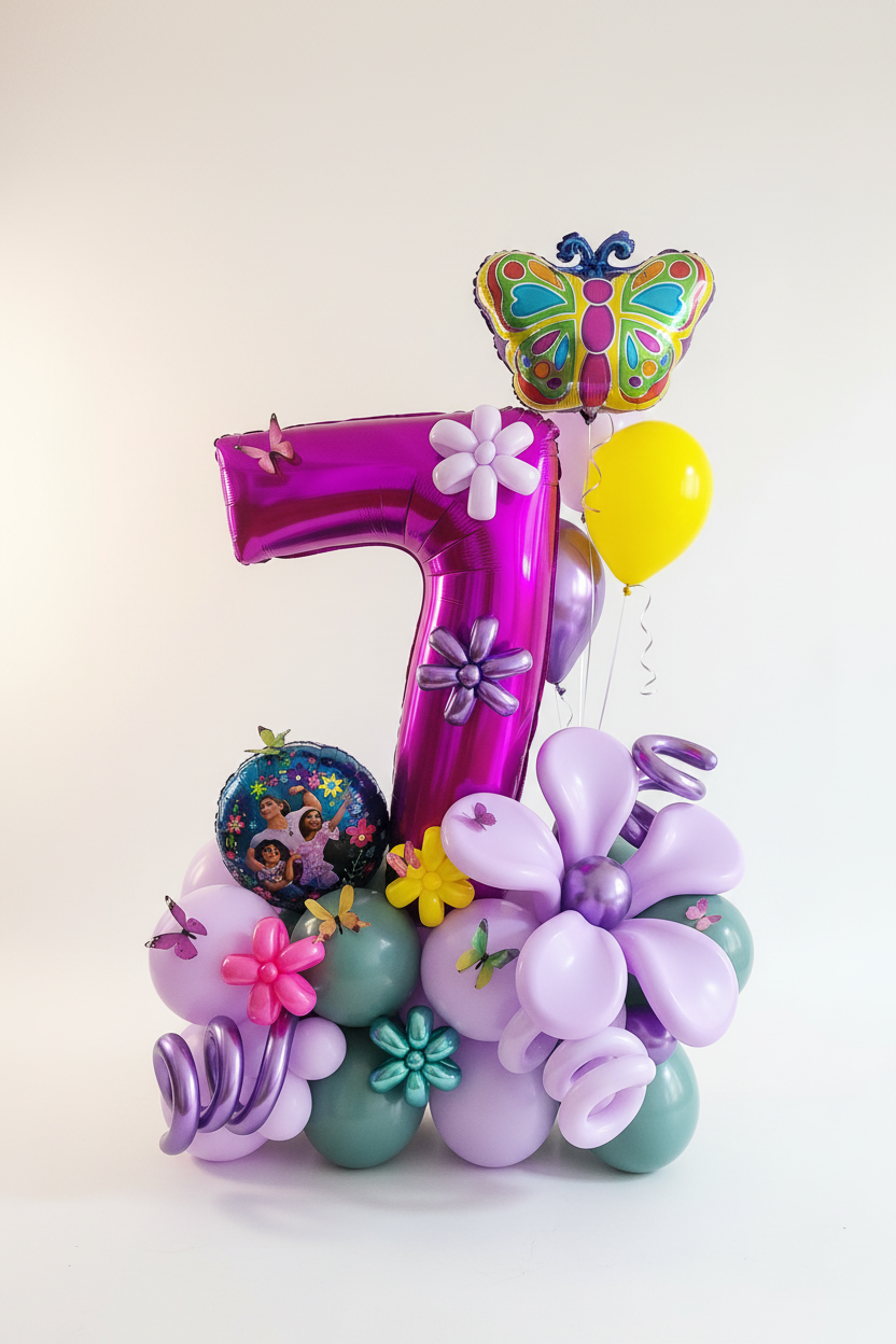 Encanto Birthday Number Balloon Bouquet