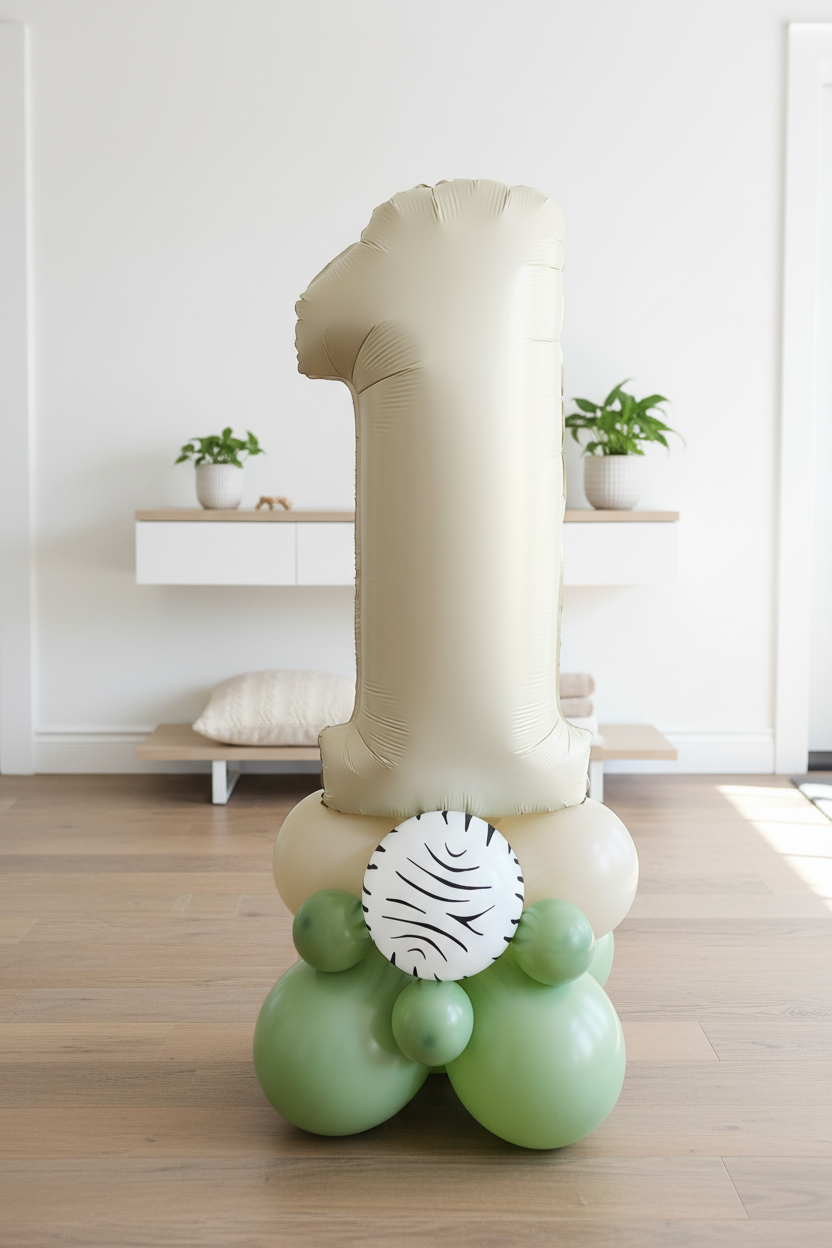 Safari Number Balloon Bouquet