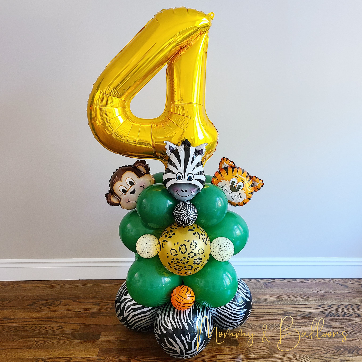 "Safari" Simple Number Balloon Bouquet