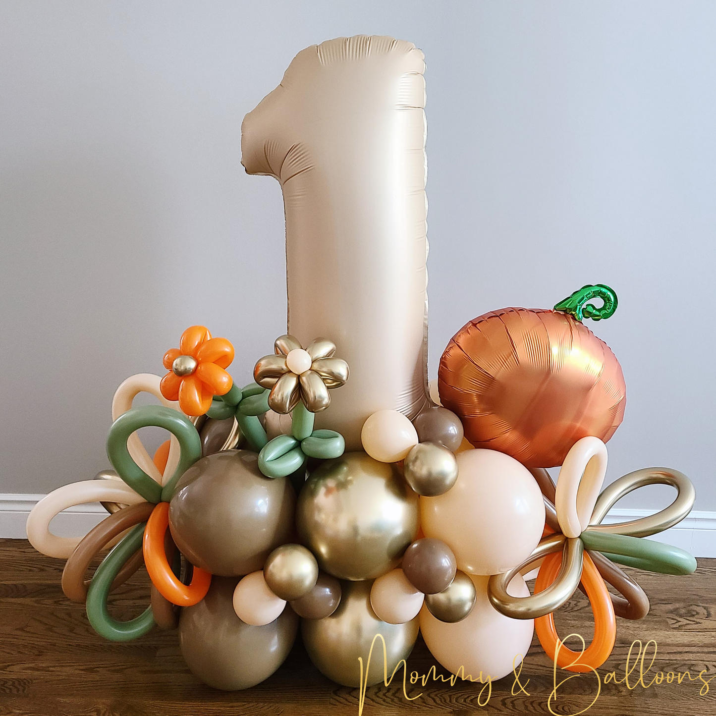 "Little Pumpkin" Number Balloon Bouquet