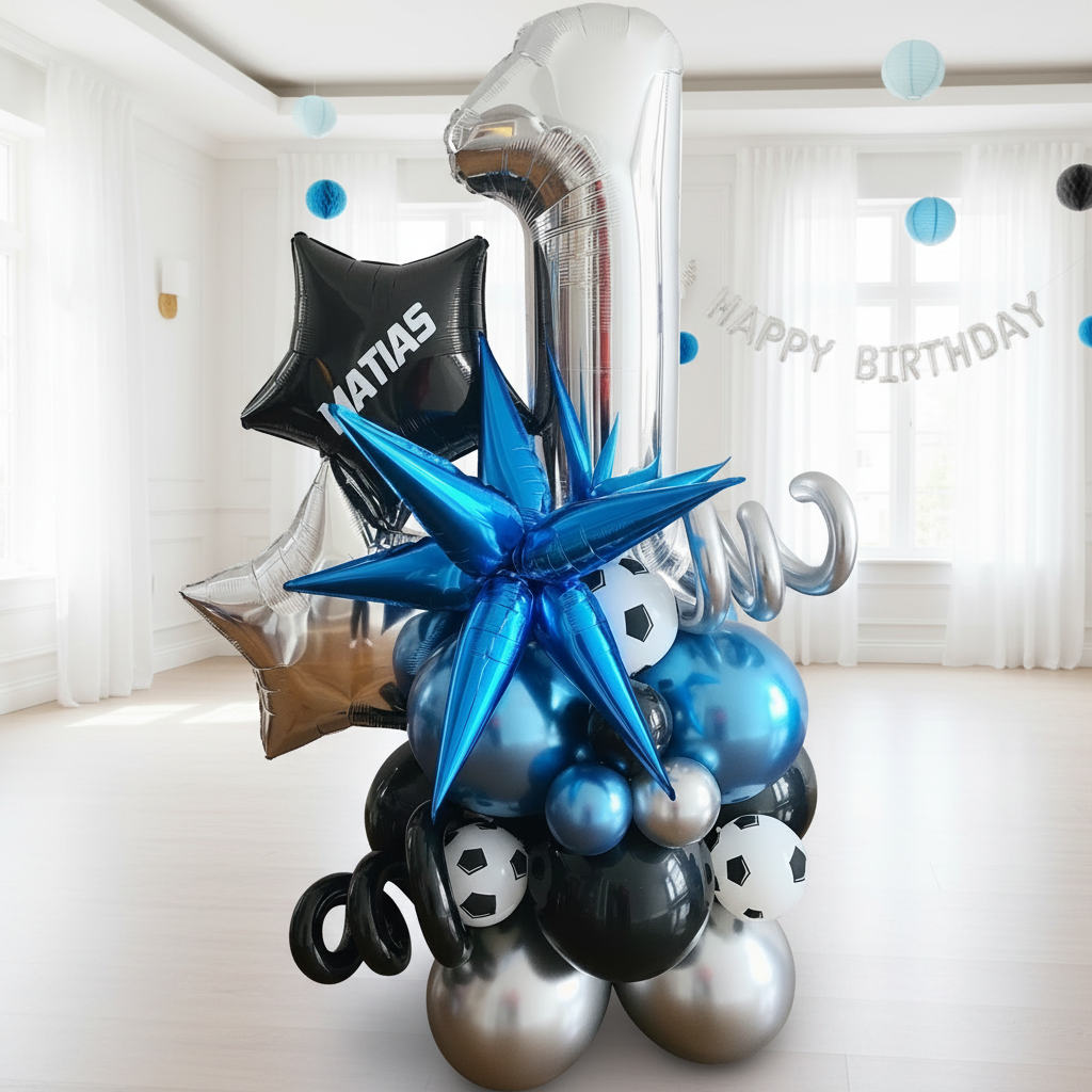Soccer Balloons Bouquet