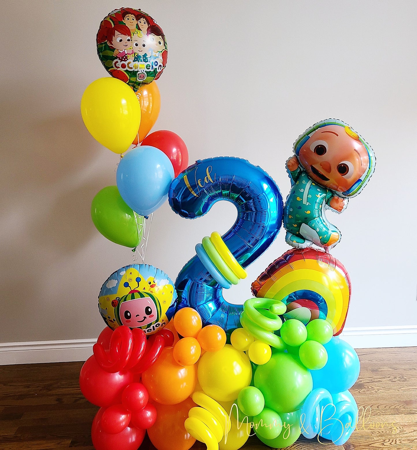 "JJ" Number Balloon Bouquet