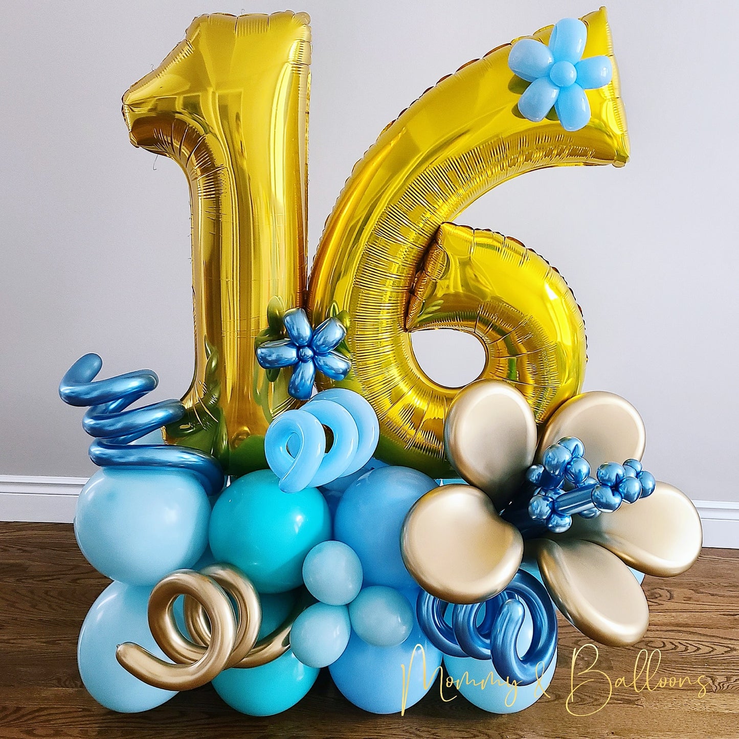 " Happy Birthday " Number Balloon Bouquet
