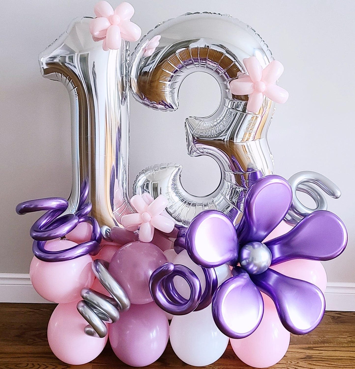 " Happy Birthday " Number Balloon Bouquet