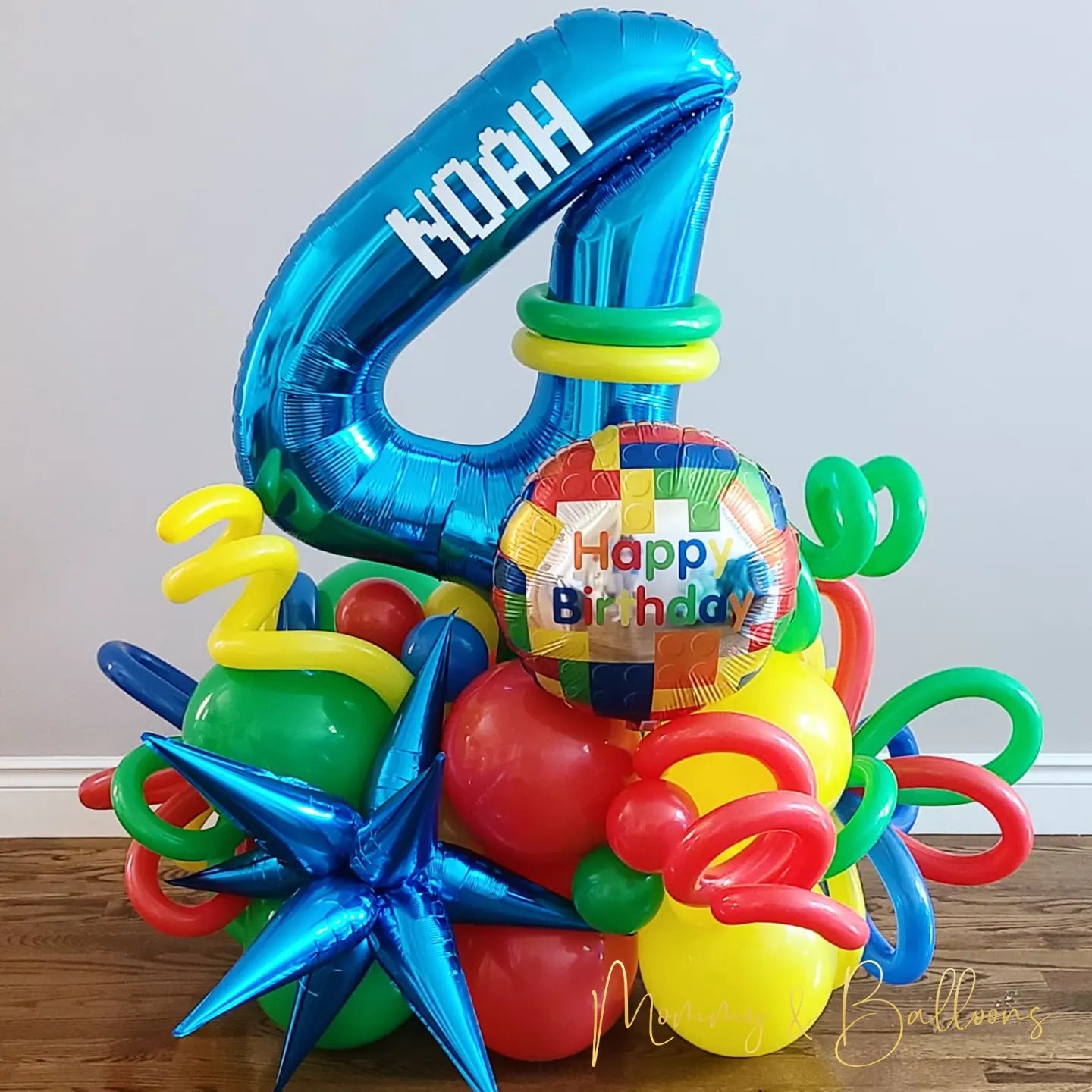 "LEGO" Number Balloon bouquet