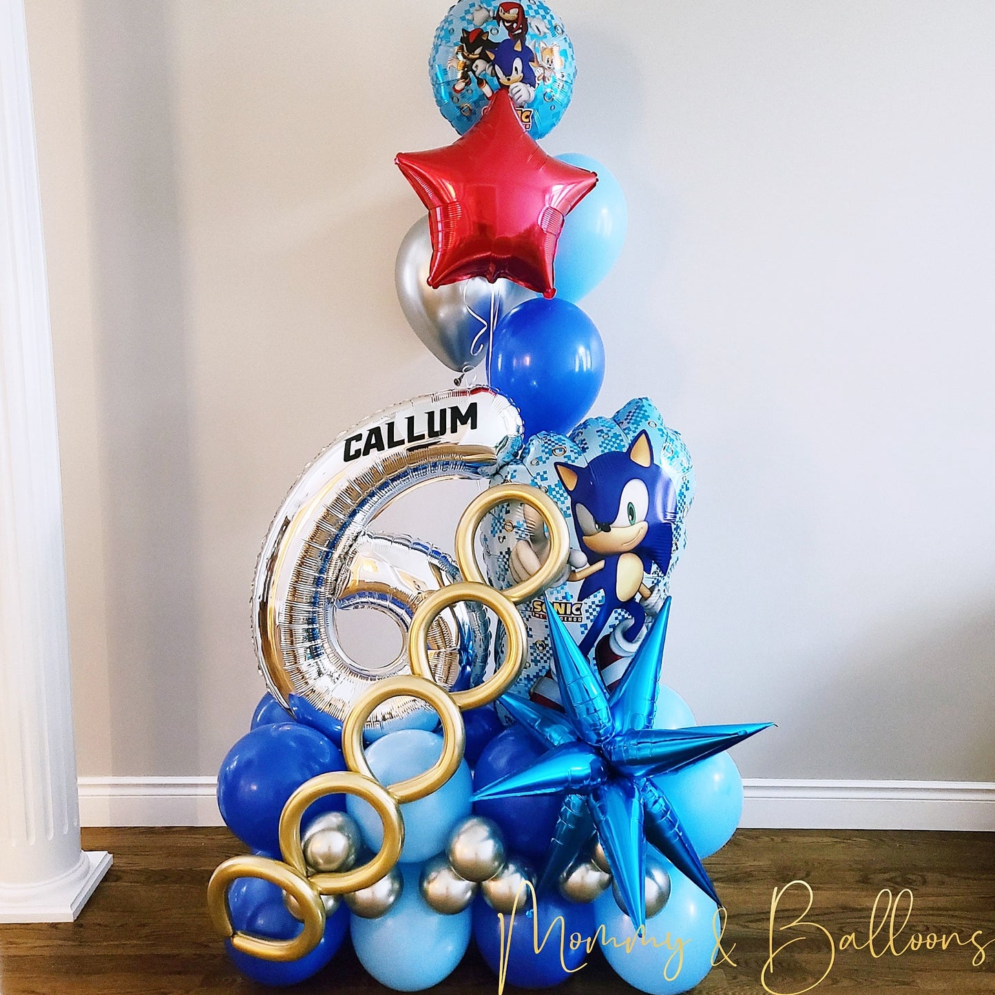 "Sonic" Number Balloon Bouquet