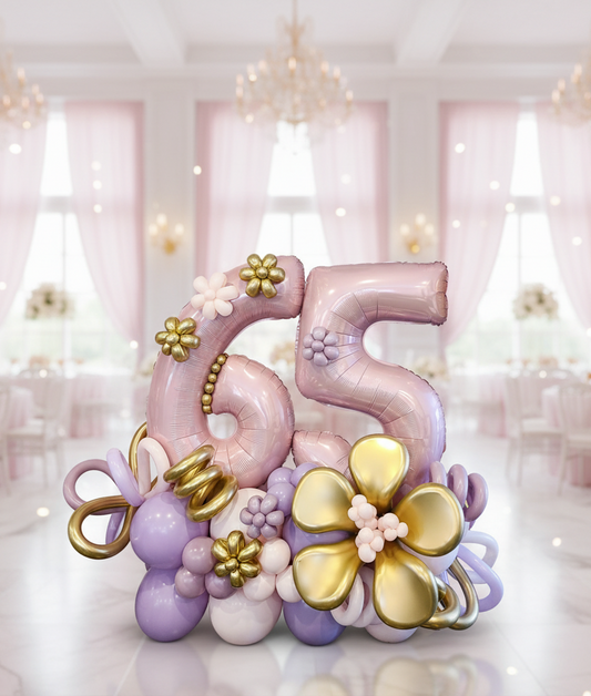 "Happy Birthday" Number Balloon Bouquet