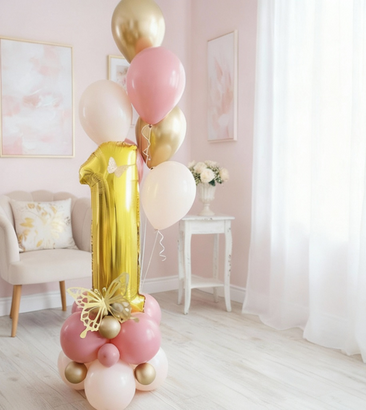 "Rosewood" Number Balloon Bouquet