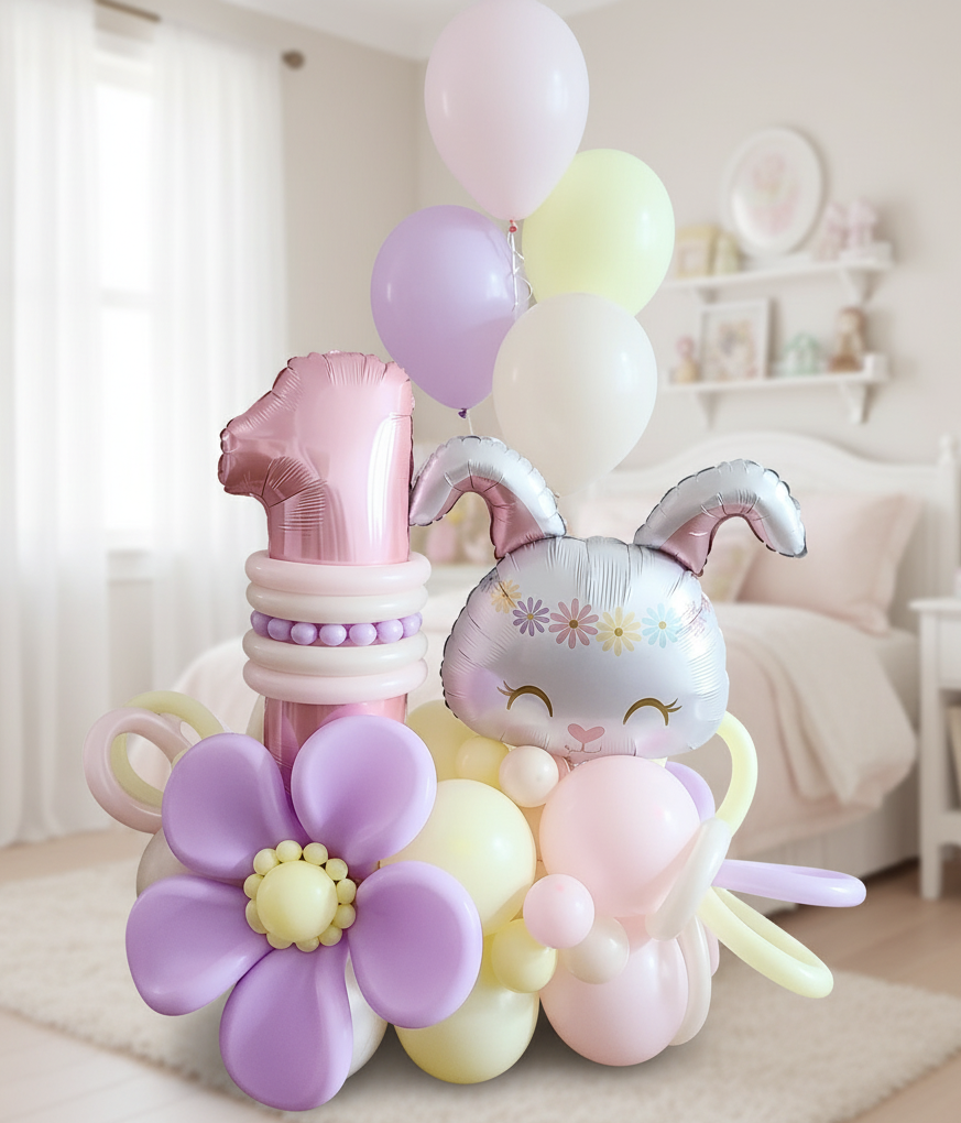 "Bunny" Number Balloon Bouquet