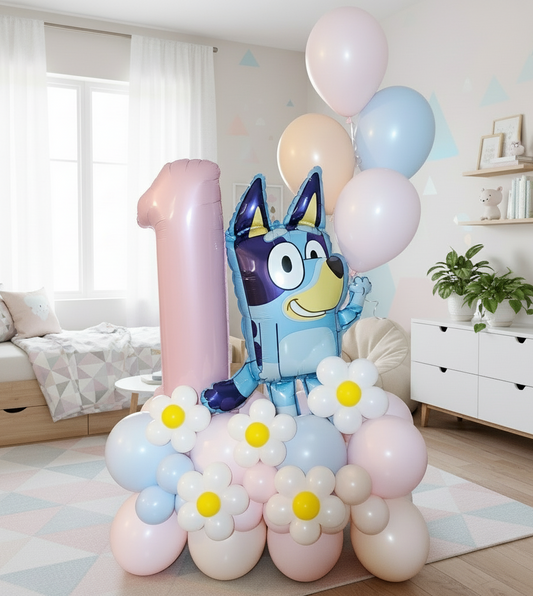 "Bluey" Number Balloon Bouquet