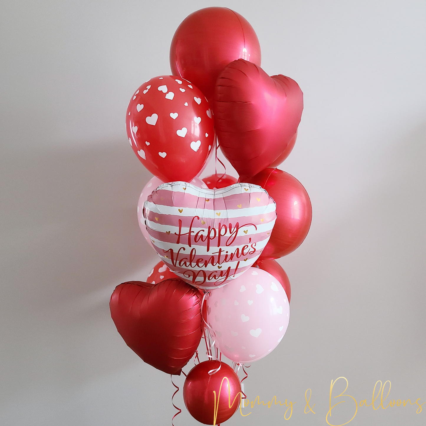 "Happy Valentine's Day" Helium Bunch