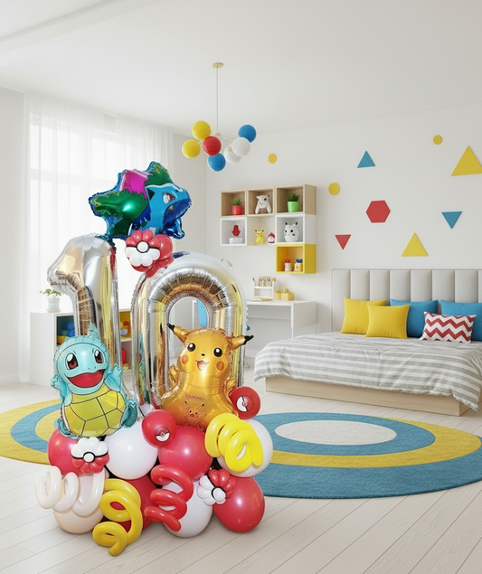 "Pokemon" Number Balloon Bouquet