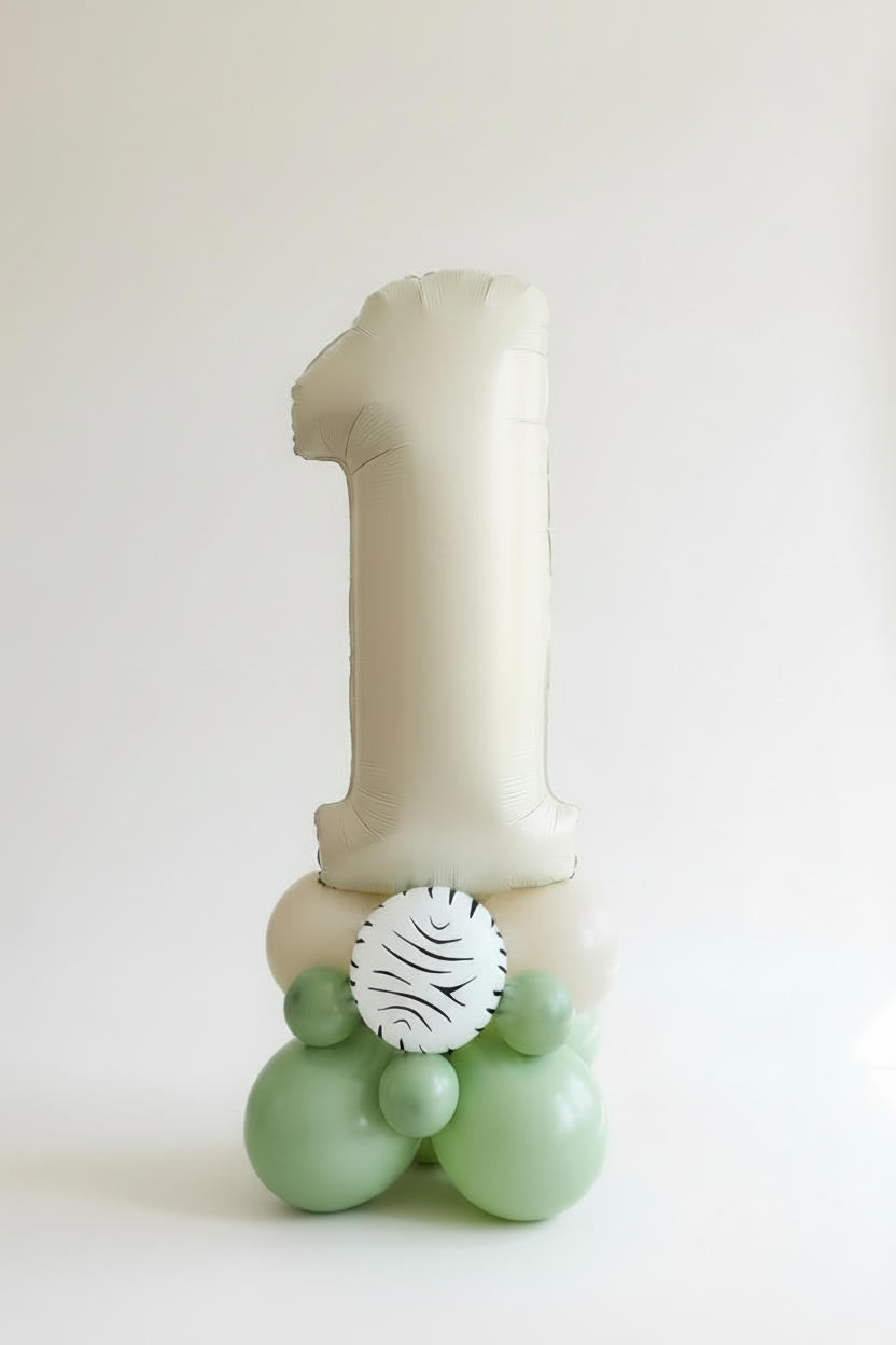 Safari Number Balloon Bouquet