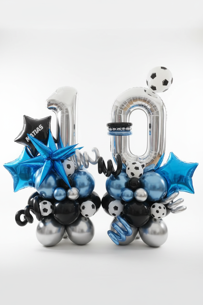 Soccer Balloons Bouquet