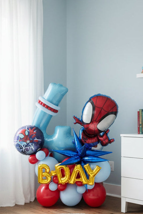 Spidey Birthday Balloon Bouquet