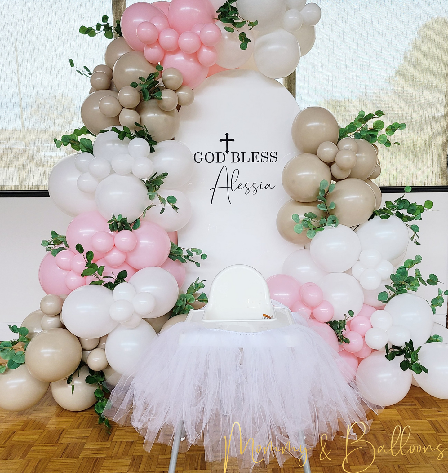 "God Bless Alessia" Balloon Decor Package