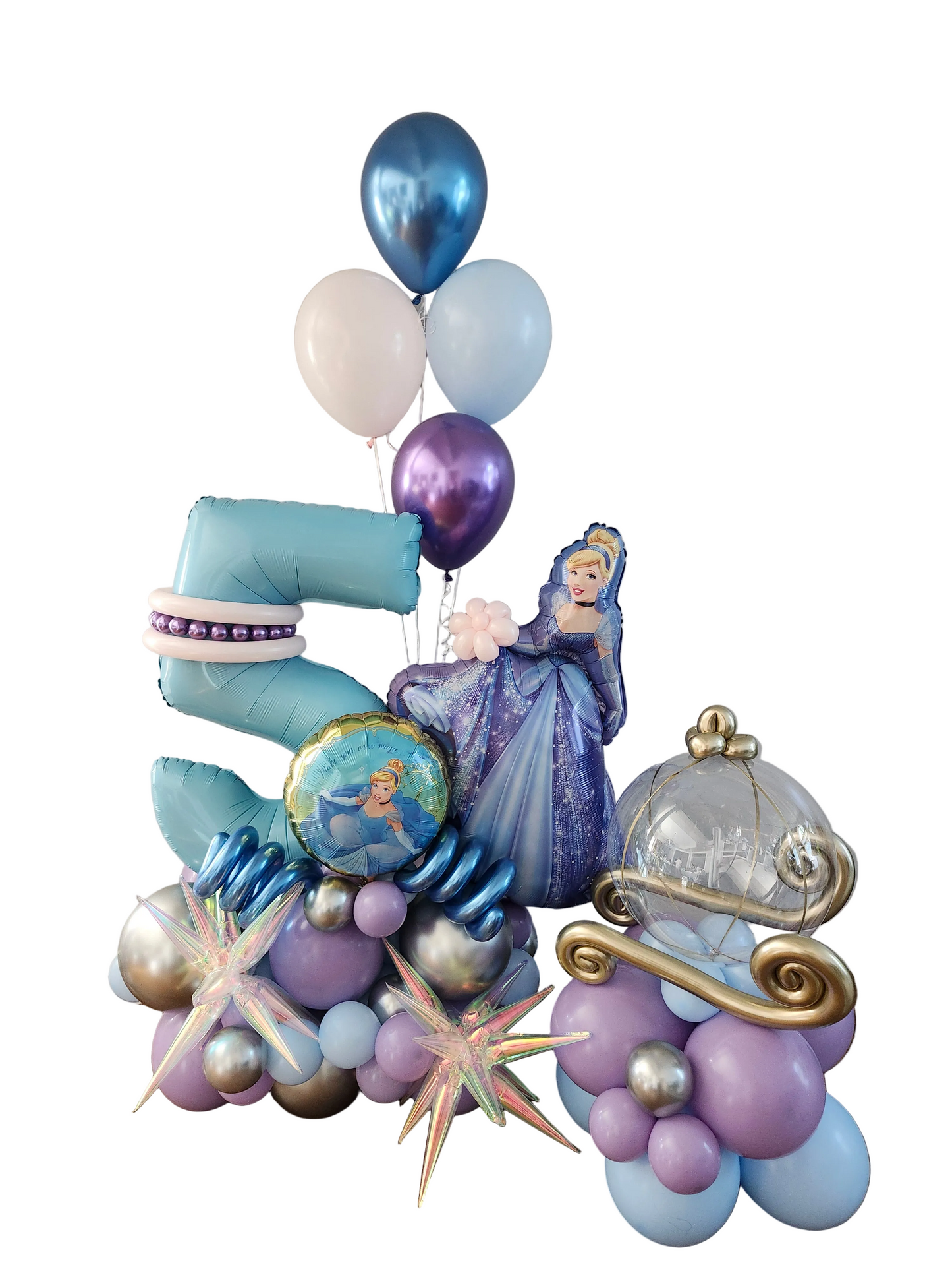Cinderella Princess Birthday Balloon Bouquet