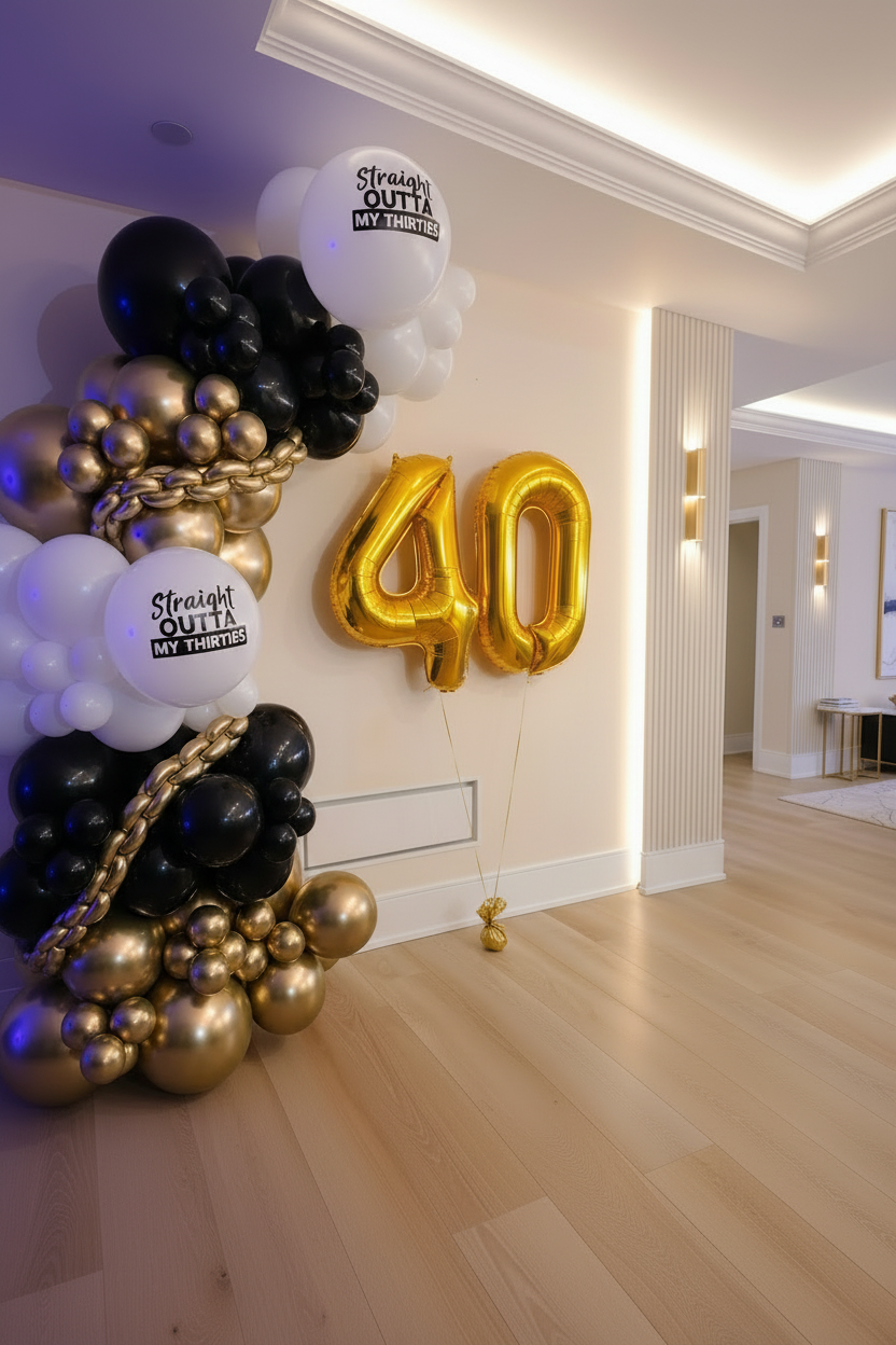 40 Birthday Balloon Garland To Go