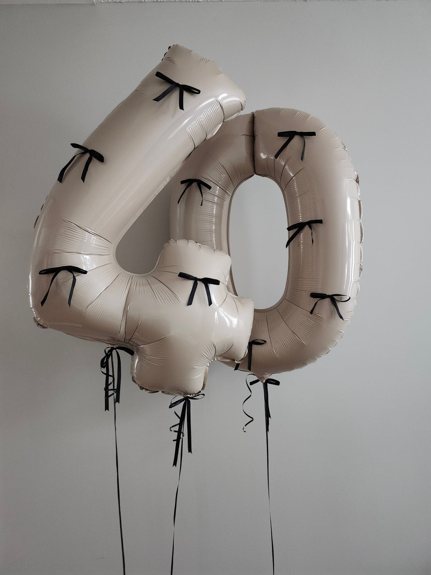 Number Helium Balloon with Bowties