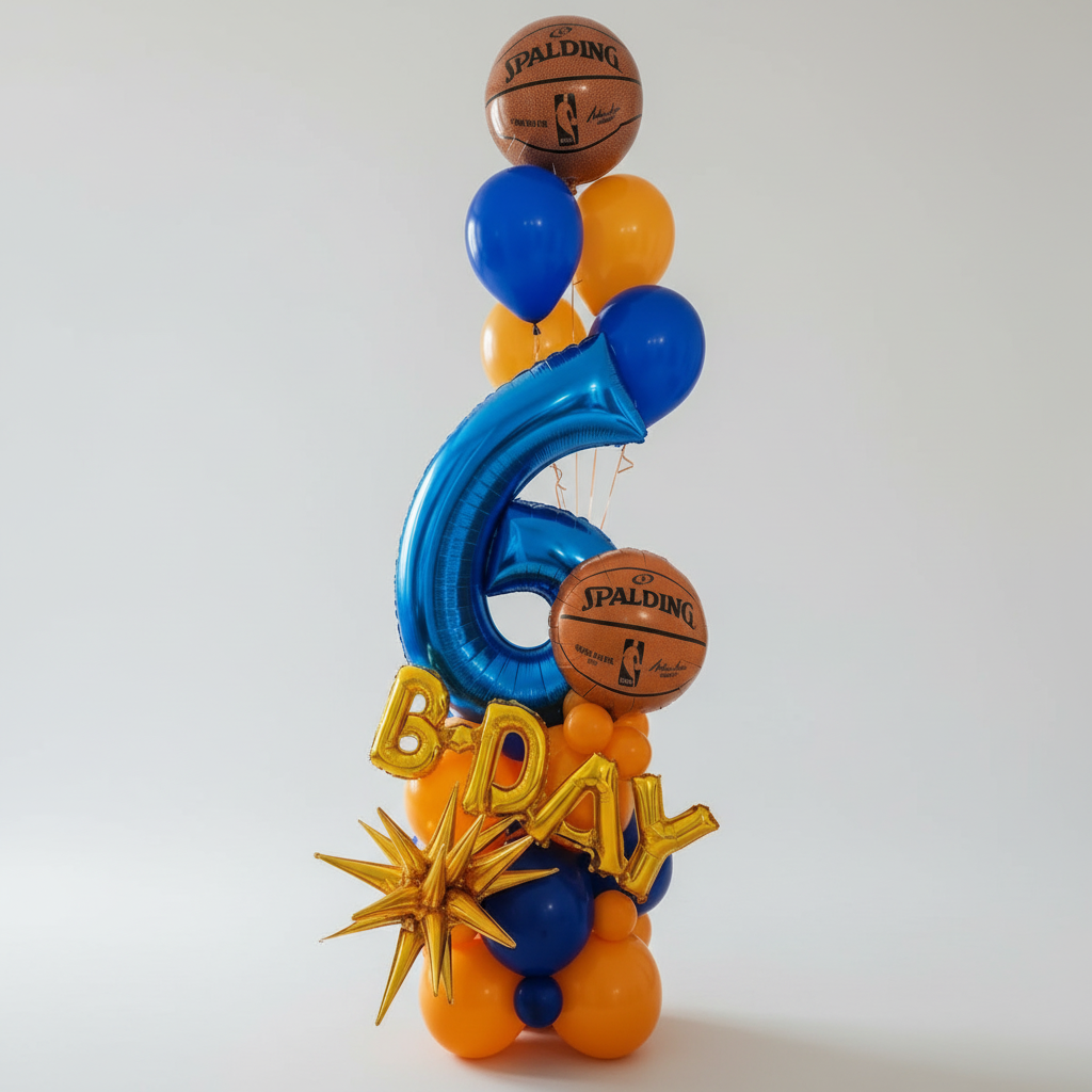 Basketball Birthday Balloon Bouquet
