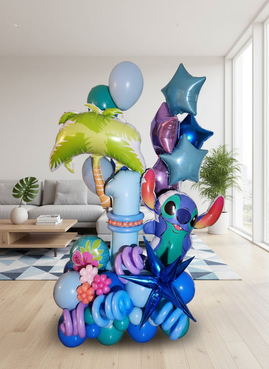 "Stitch" Number Balloon Bouquet