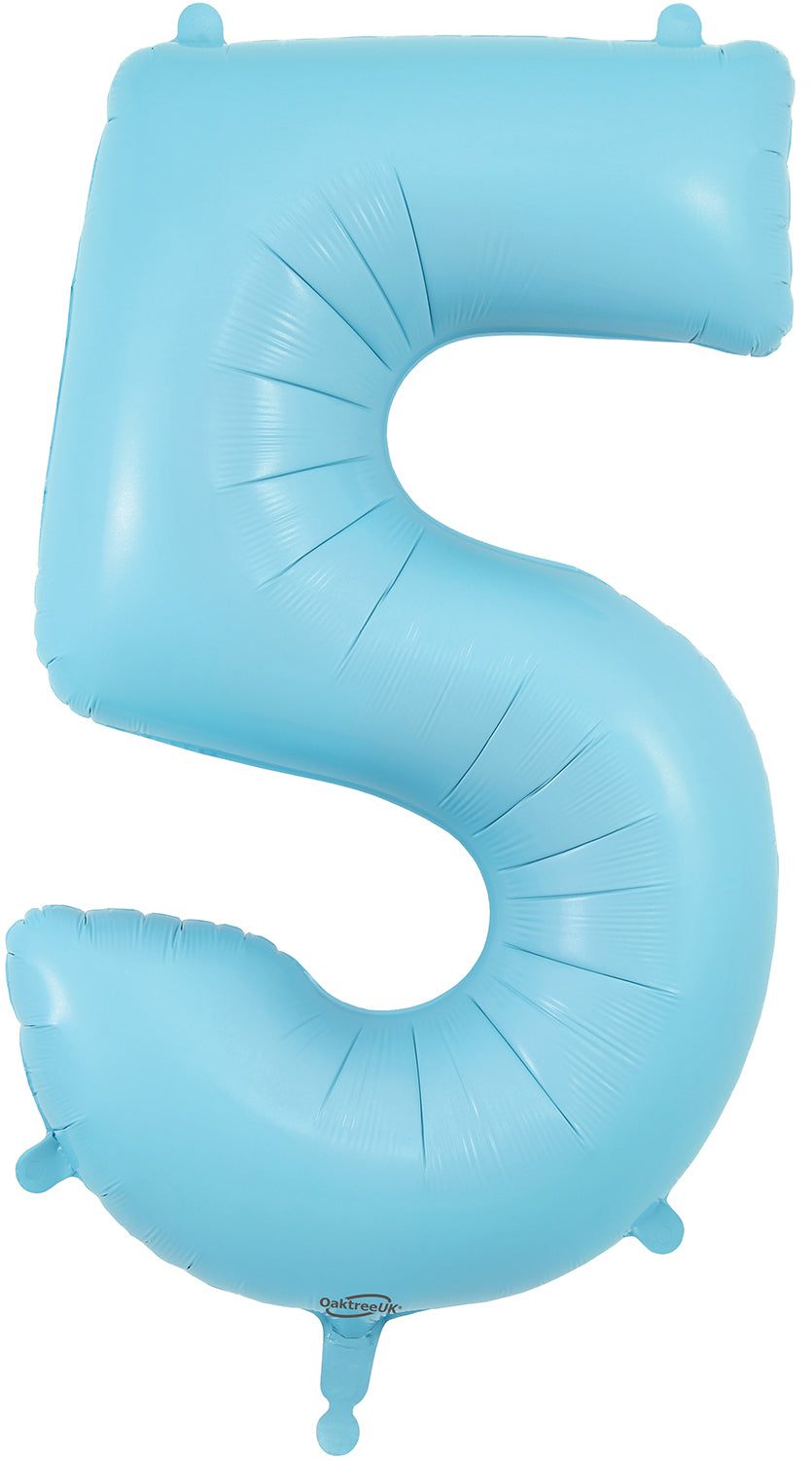 Foil Number Balloon 34" Matte Blue