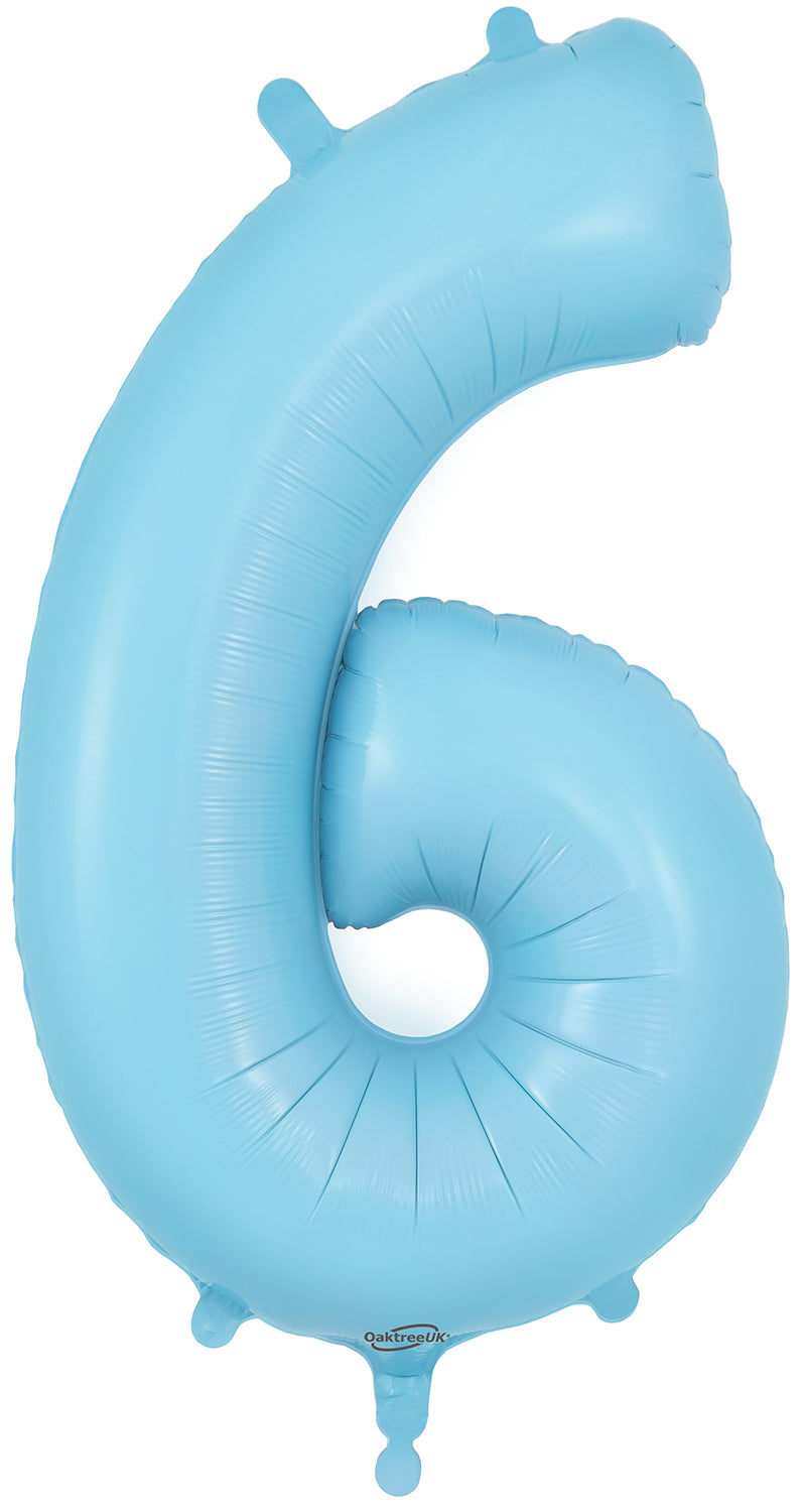 Foil Number Balloon 34" Matte Blue